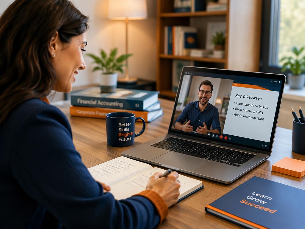 Mentor answering a learner's questions on a live video call
